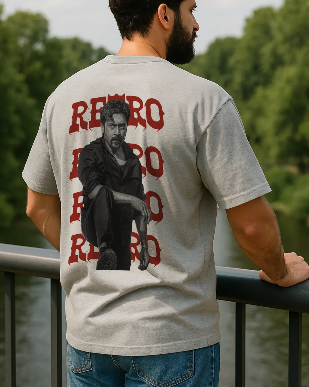 Suriya Retro Movie Graphic T Shirt Tamil Film Tee image 5