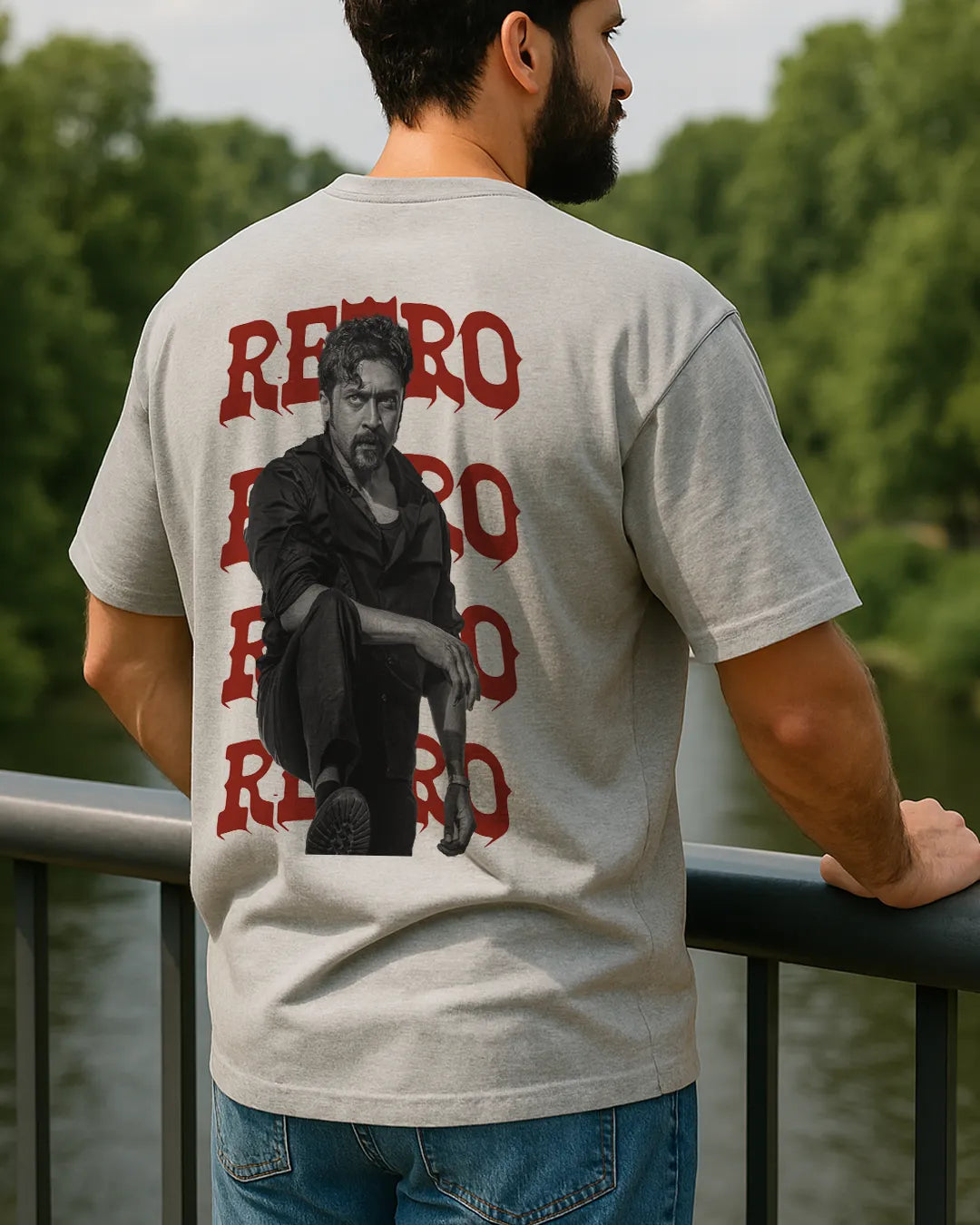 Suriya Retro Movie Graphic T Shirt Tamil Film Tee image 5
