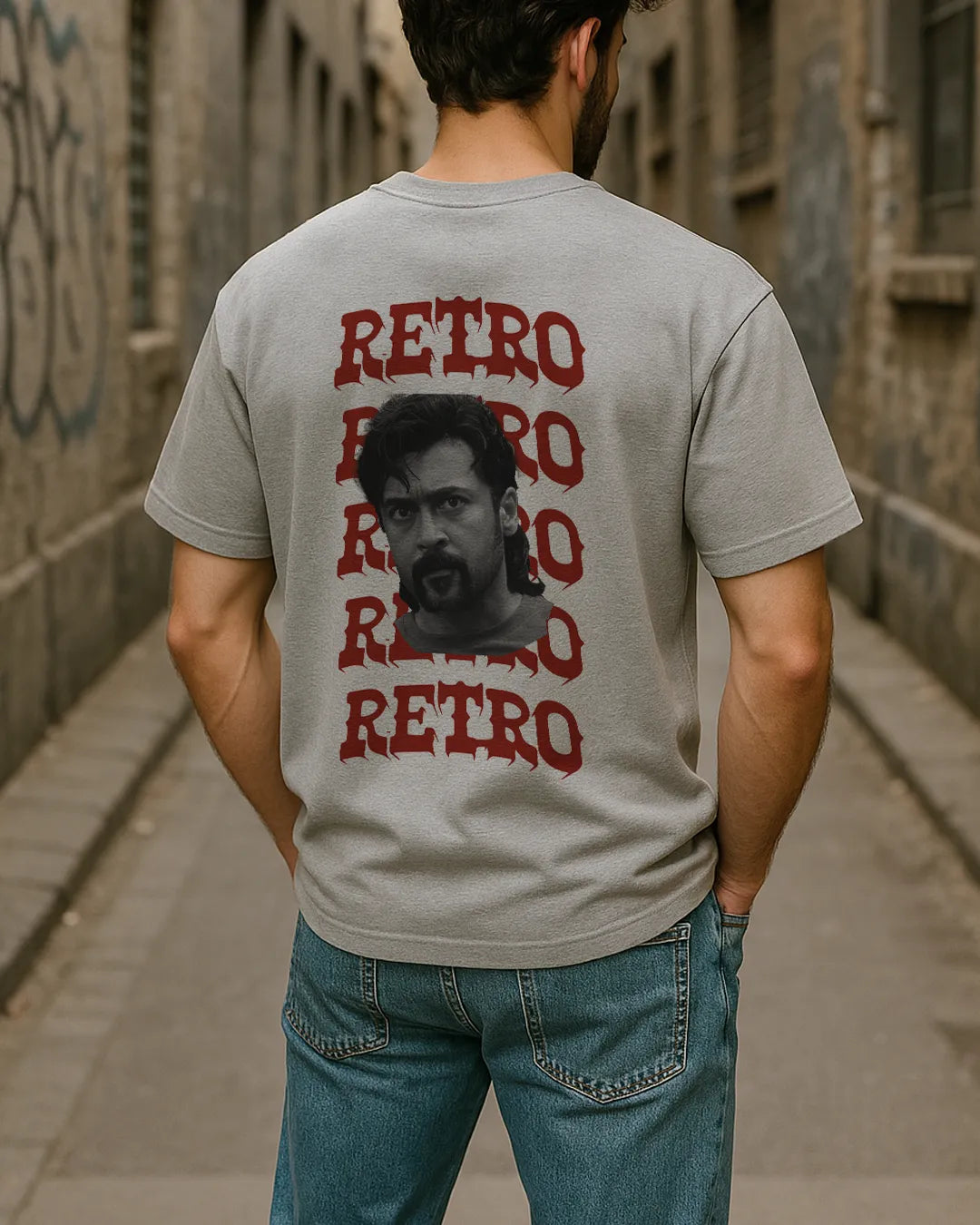 Suriya "Retro" Portrait T-Shirt | Tamil Movie Fan Tee product image 9 | Hustler's Drip