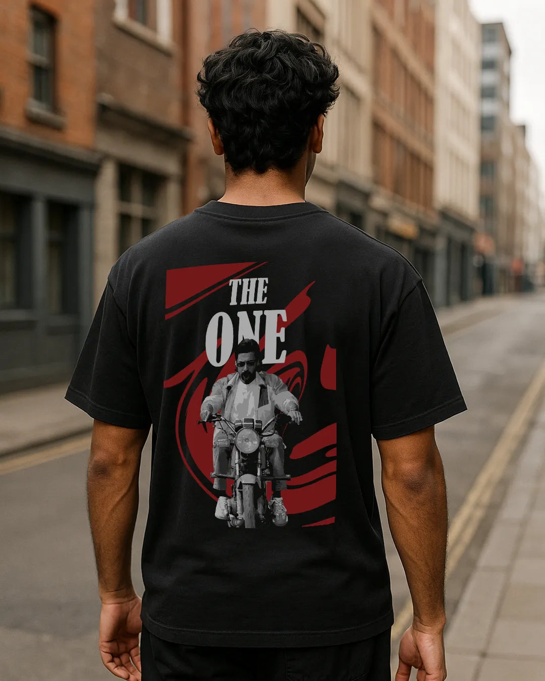 Suriya "Retro" The One Motorcycle T-Shirt | Tamil Movie Tee front product image | Hustler's Drip