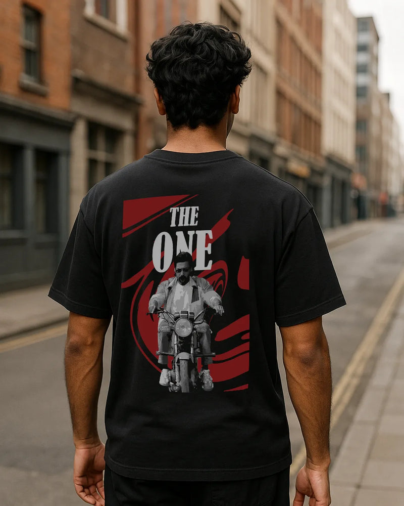 Suriya "Retro" The One Motorcycle T-Shirt | Tamil Movie Tee front product image | Hustler's Drip