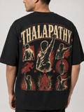 Thalapathy Oversized Graphic T-Shirt - Fist Up