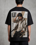 Thalapathy Vijay Legacy Oversized T-Shirt black oversized T-shirt back hero