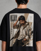 Thalapathy Vijay Legacy Oversized T-Shirt black oversized T-shirt back print detail