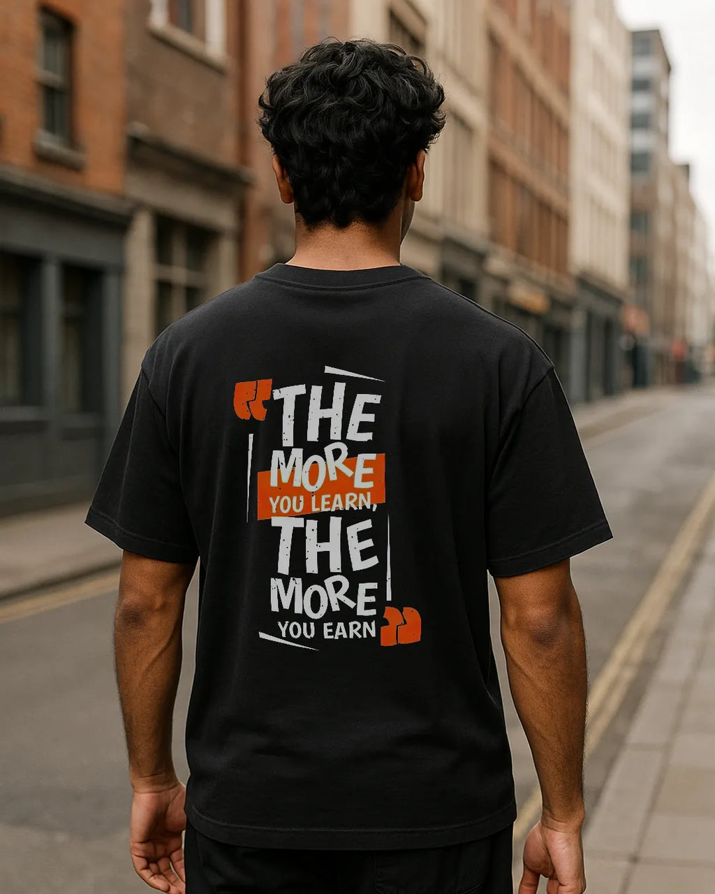 The More You Learn The More You Earn Graphic T Shirt Motivational Tee hero image