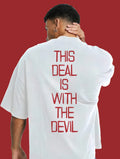 This Deal With The Devil T Shirt Empuraan Movie Inspired White hero image
