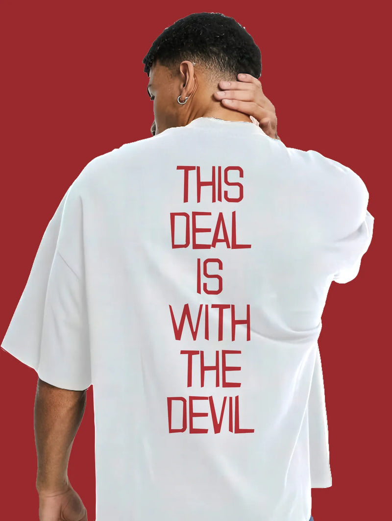 This Deal With The Devil T Shirt Empuraan Movie Inspired White hero image