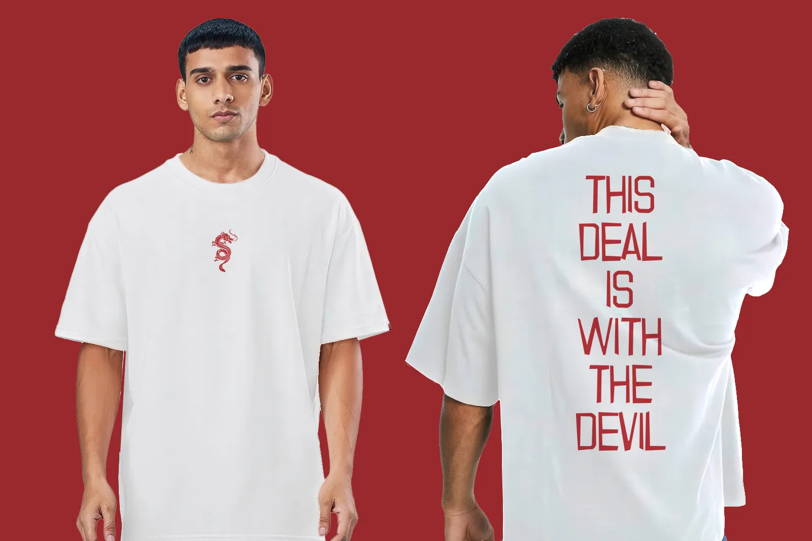 This Deal With The Devil T Shirt Empuraan Movie Inspired White image 3
