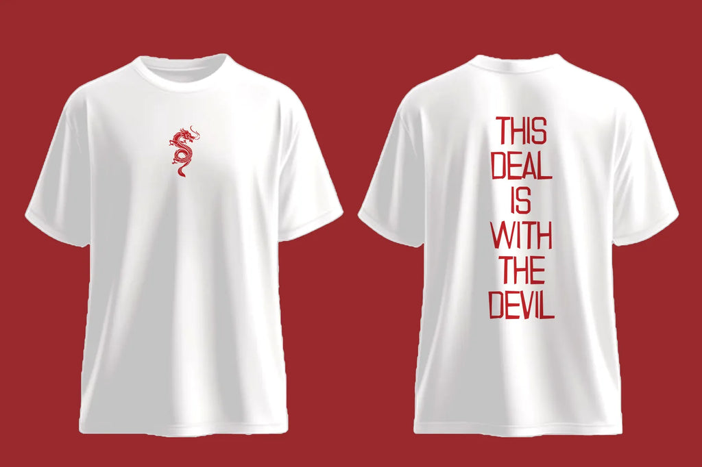 This Deal With The Devil T Shirt Empuraan Movie Inspired White image 6