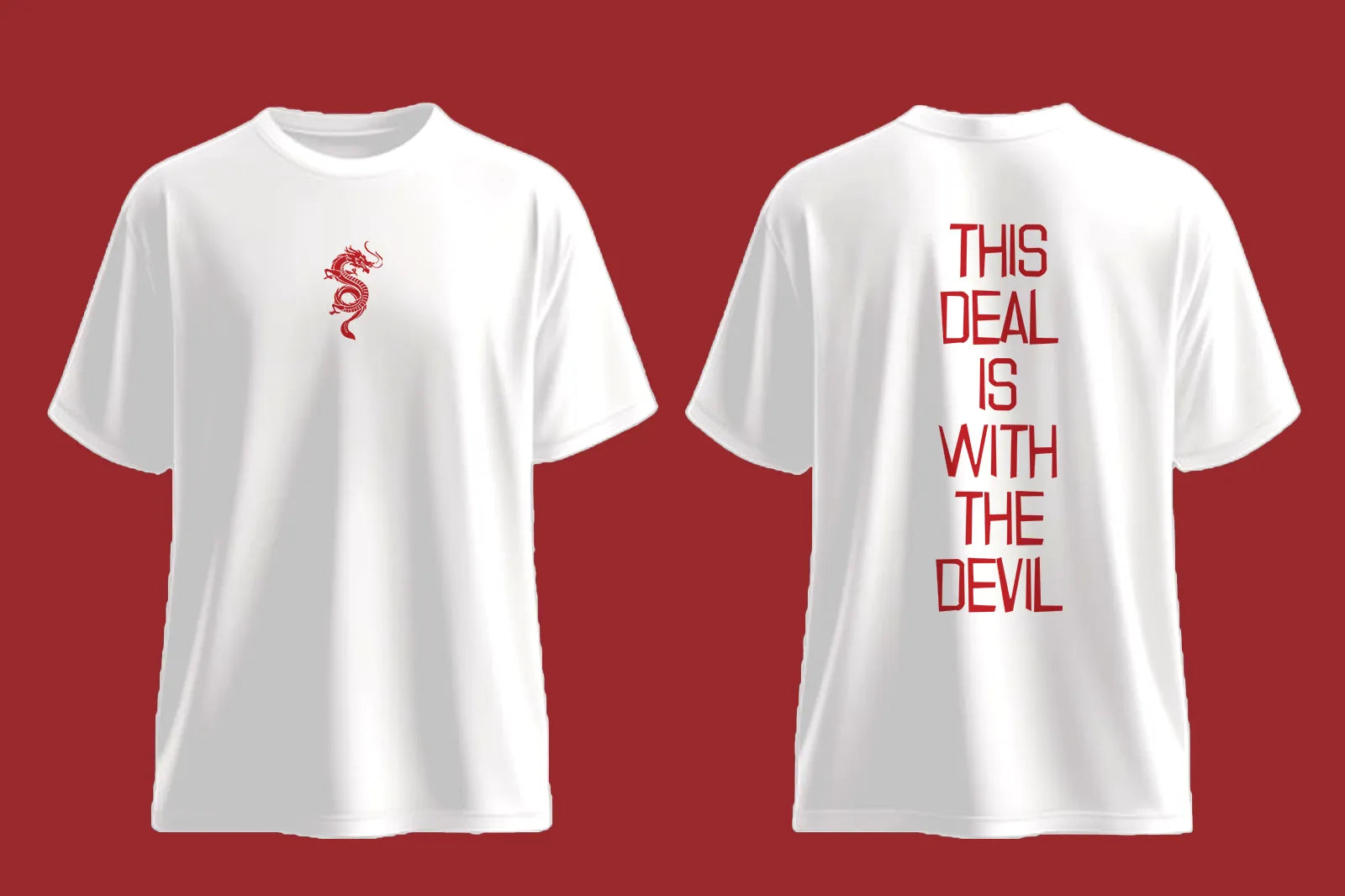 This Deal With The Devil T Shirt Empuraan Movie Inspired White image 6