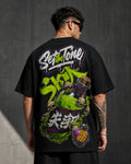 Toxic Set The Tone Oversized T-Shirt black oversized T-shirt back hero