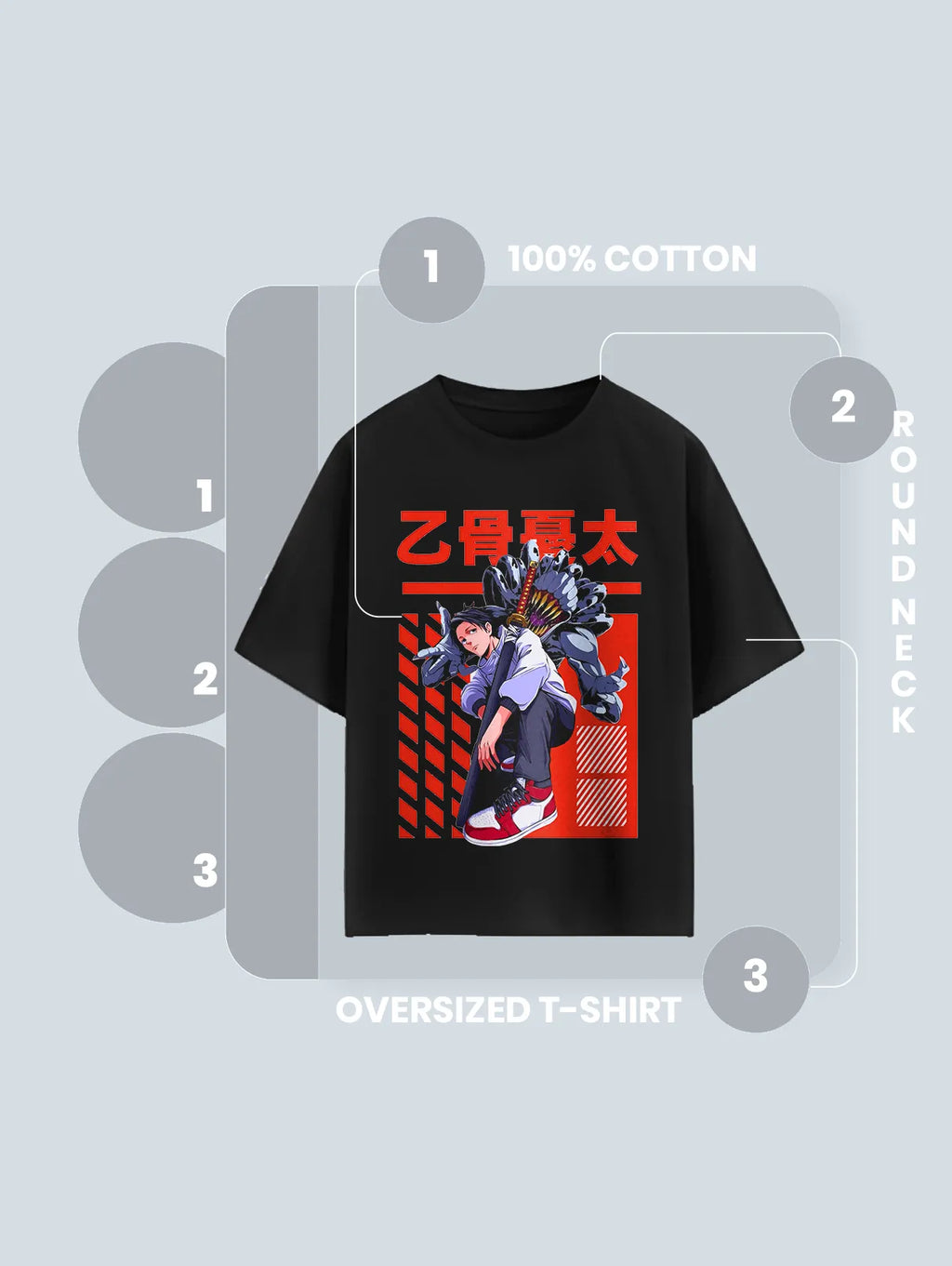 Yuta Okkotsu Anime T Shirt OversizedRegular Fit Jujutsu Kaisen Tee image 4