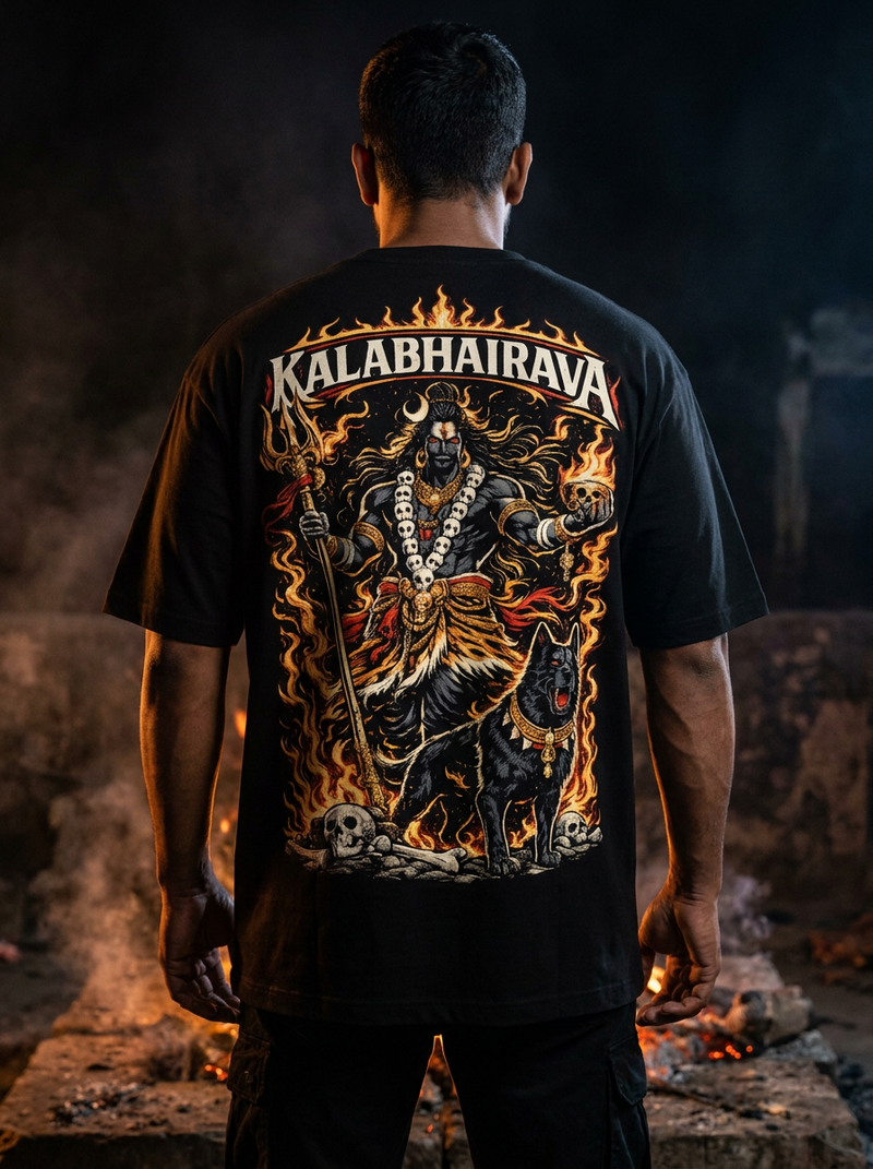 Kalabhairava Oversized T-Shirt - Black