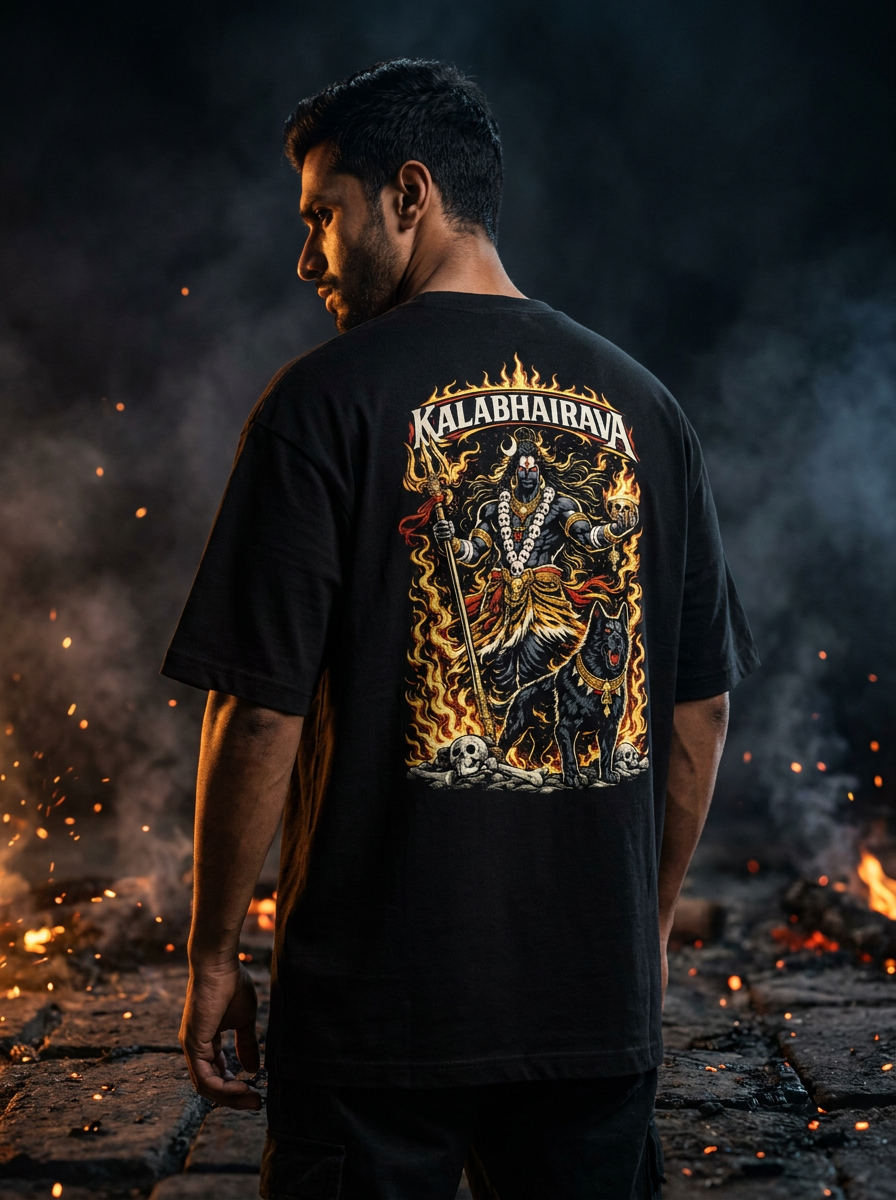 Kalabhairava Oversized T-Shirt - Black