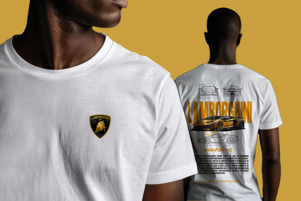 Lamborghini Legacy T-Shirt Front & Back Street Edition - Image 3